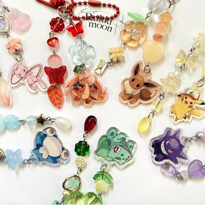 Rukkimoon - Pokemon Tcg Pocket Charm | Bulbasaur Charizard Gengar Pikachu Eevee Snorlax Mewtwo
