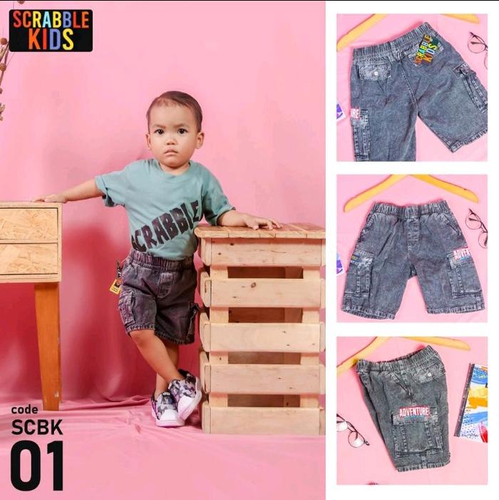Celana Pendek Cargo Premium/Celana Cargo Viral by SCRABBLE KIDS