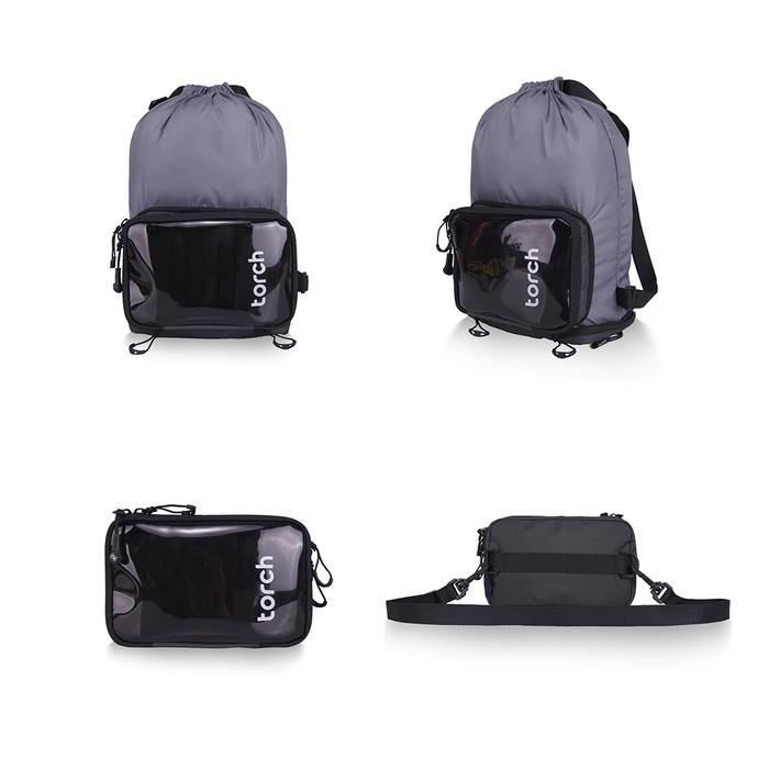 TORCH BANDUNG GALICIA 3 IN 1 (WAIST BAG, CLUTCH, BACKPACK) GREY