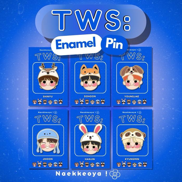 TWS - CHARACTER ENAMEL PIN BROS BROOCH SHINYU DOHOON YOUNGJAE JIHOON HANJIN KYUNGMIN 24/7 PLOT TWIST