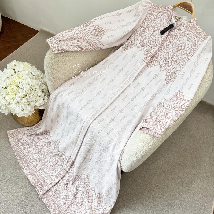 Ziella - Inaya Sarimbit Series 1 Dress Gamis Wanita Bahan Bonita Motif Printing Cantik Gamis Adem Ny