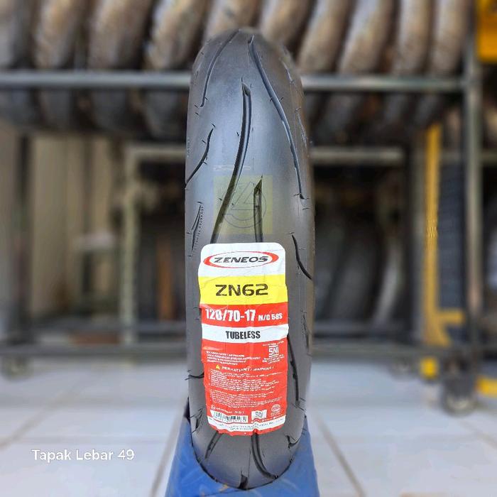 Ban ZENEOS ZN62 120/70-17 Ring 17 Tubeless Ban Harian Supermoto dan Touring Untuk Motor Honda Verza 