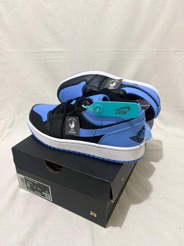 N*ke AJ 1 Low University Blue Sepatu Sneakers