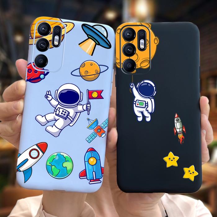 Reno 6 Case For OPPO Reno6 5G Cover Fashion Astronaut Painted Soft