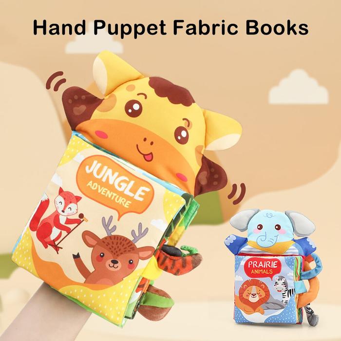 Animal Puppet Book Baby Tail Cloth Book Baby Enlightenment