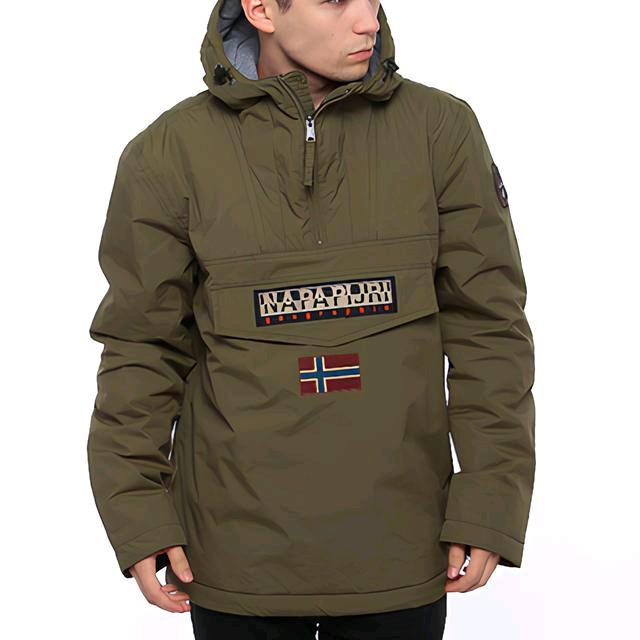jacket napapijri grenn olive original 100% l Jaket Pria Casual