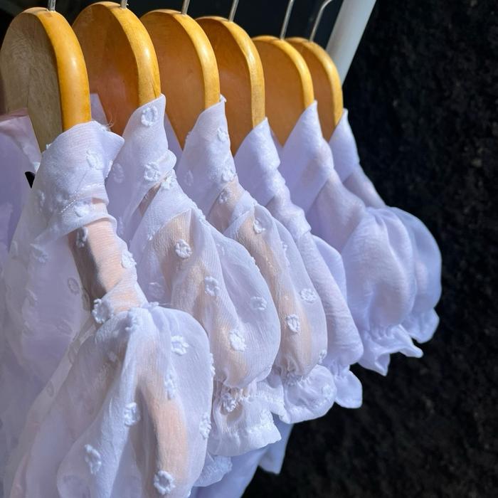 Kebaya kerut putih | kebaya anak