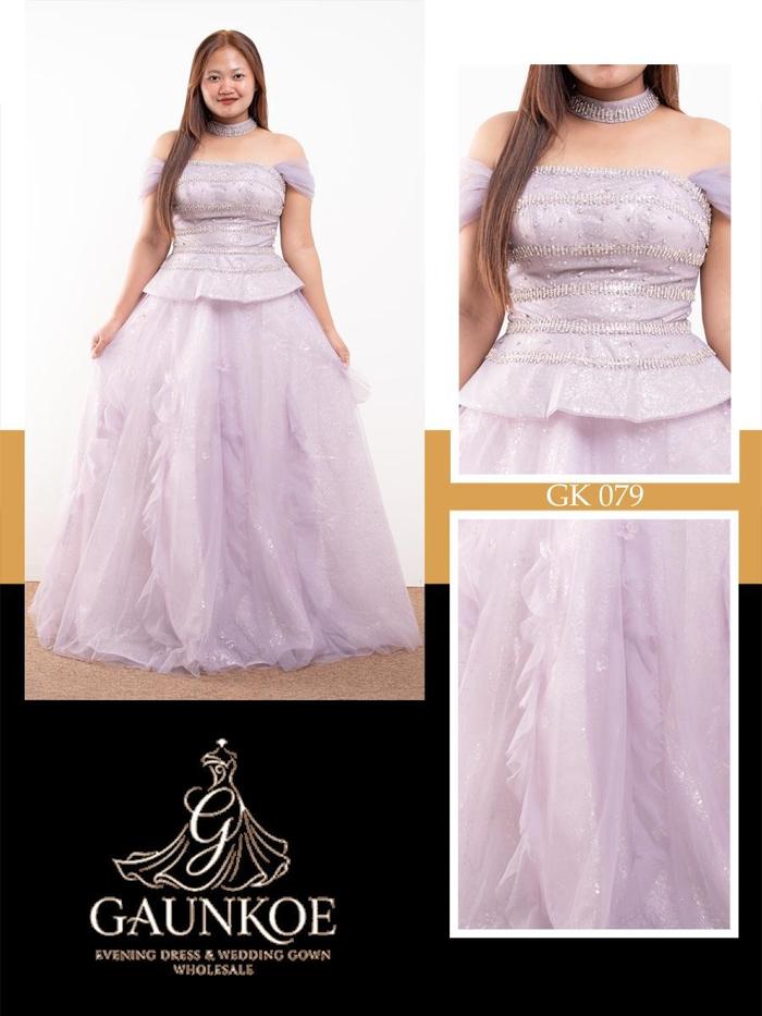 GAUN PESTA EXCLUSIVE WARNA LILAC