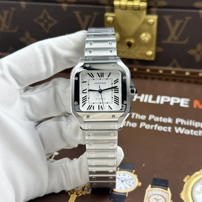 CartierSantosWatches White Dial Automatic Movement BV Factory 35mm