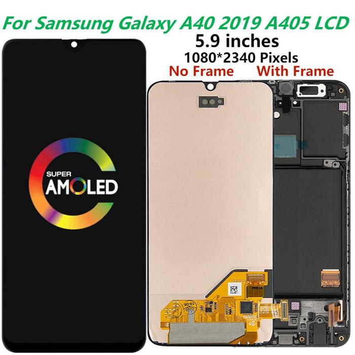 5.9'' Original AMOLED For Samsung A40 2019 A405 LCD Display With