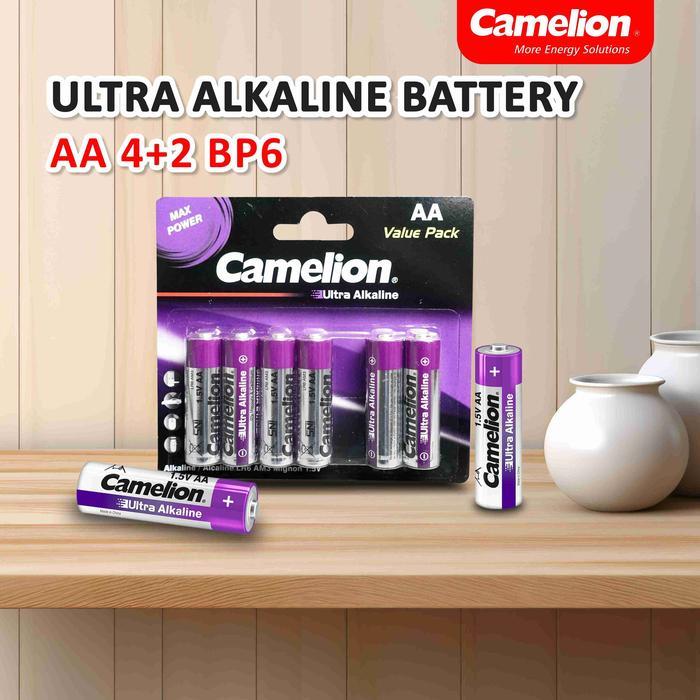 Camelion Baterai Ultra Alkaline AA 4+2 BP6 | Ultra Alkaline A2 Isi 6