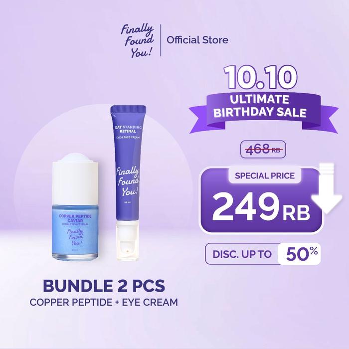 Finally Found You! Ffy Bundle 2 Pcs: Copper Peptide + Caviar Double Revive Serum 20Ml & Oatstanding 