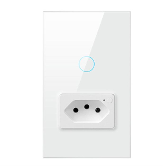 Tuya Brazil Wifi Smart Switch With Socket, Touch-Sensor Smart Home