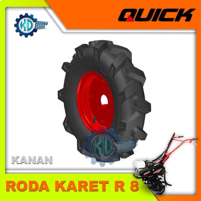 Roda karet Ring 8 KANAN,  untuk traktor cakar baja, capung dll - Rubber Tire Ring 8 KANAN
