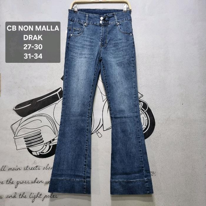 Celana Cutbray Hw Green vintage Wanita Nine One Nine Jeans
