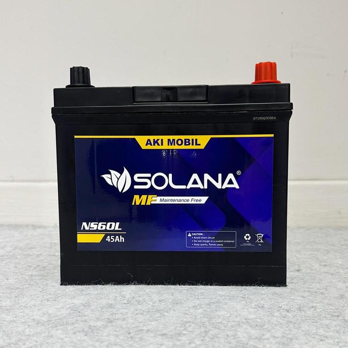 Solana Battery Aki Mobil NS60L 12Volt 45Ah Baterai Kering Mobil Maintenance Free Battery 12v 45ah