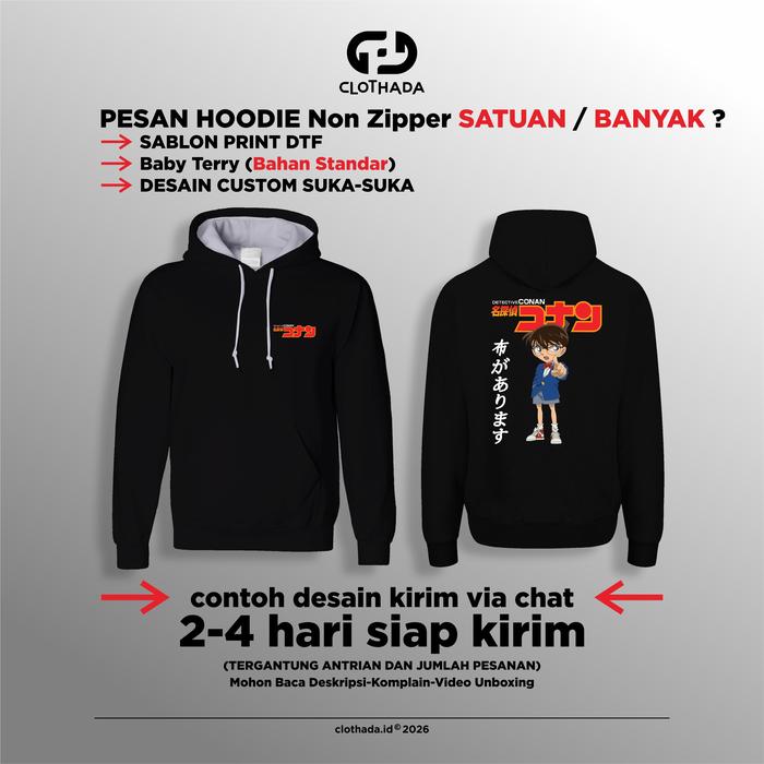 SWEATER Non Zipper (Baby Terry) HOODIE SABLON PRINT DTF (Satuan / Banyak) DESAIN CUSTOM SUKA SUKA Ka