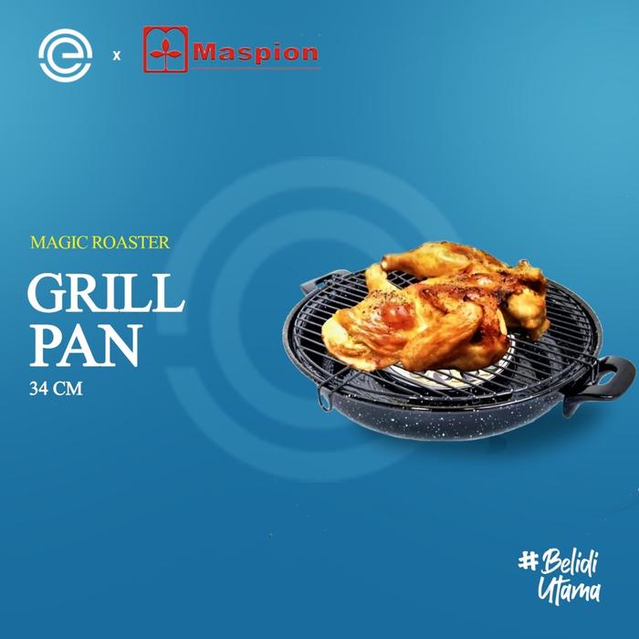 Maspion Magic Roaster 34cm Hitam - Pemanggang Otomatis