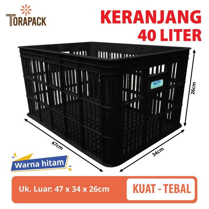 Keranjang Industri / Keranjang Krat Piring Mangkok / KERANJANG SERBA GUNA 40 LITER KIMPLAST