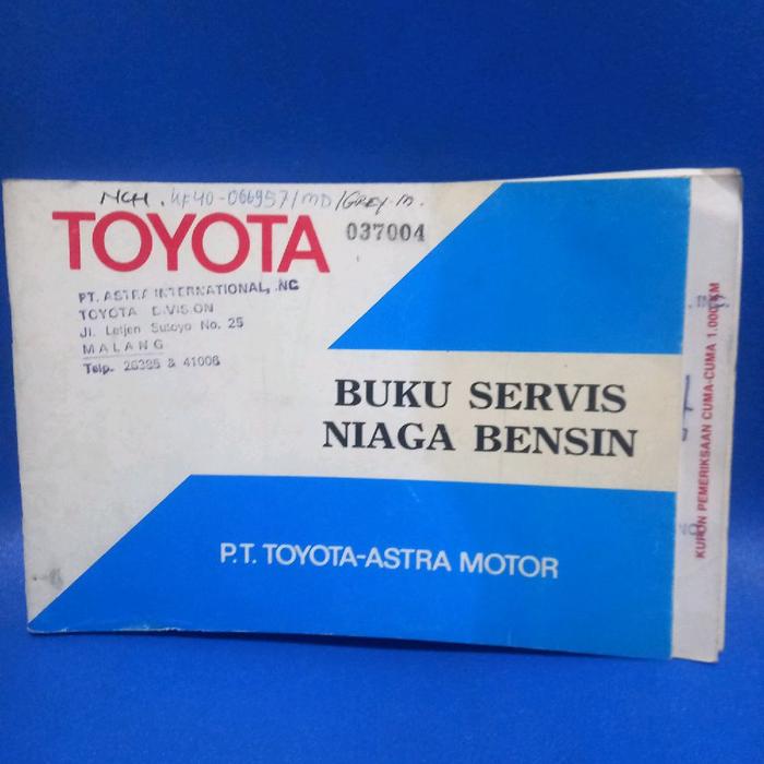 buku servis toyota kijang super 1990