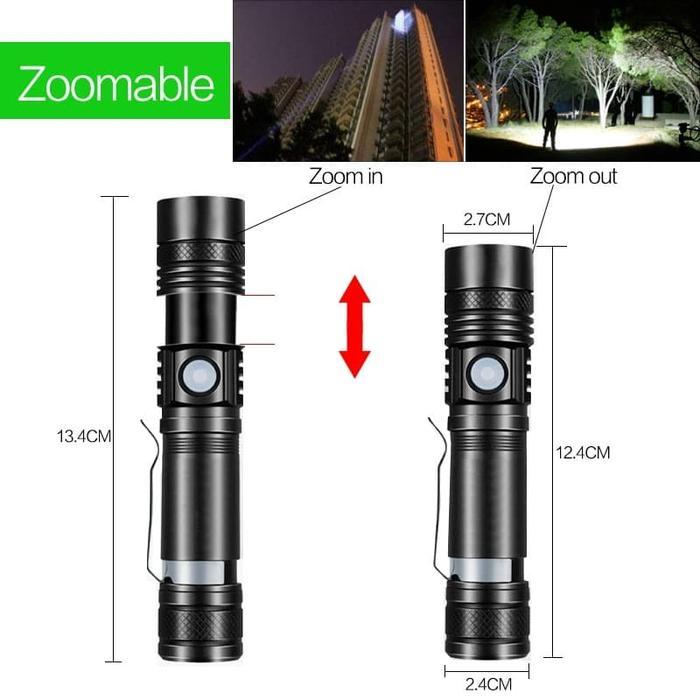 Senter Headlamp 1 LED Cree XM-L T6 3000 Lumens - AHT404 - Black