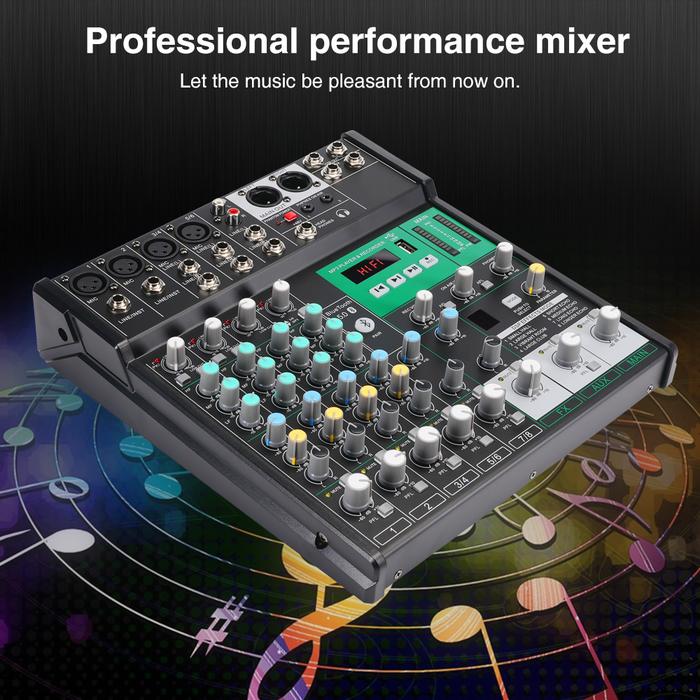 Sound Mixing Console 7 Channel Sound Mixer Portable Console Computer