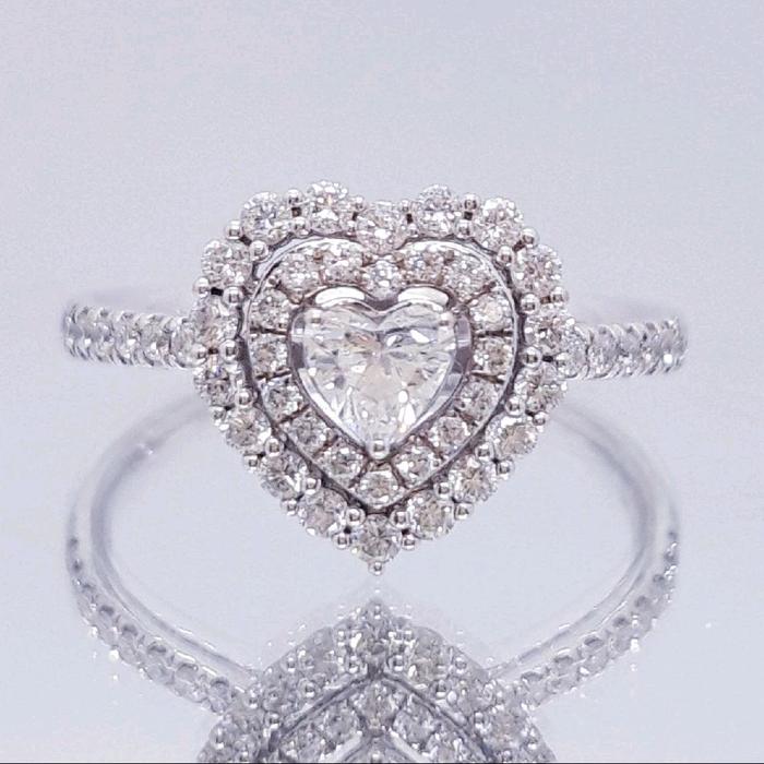 cincin berlian emas putih 18k