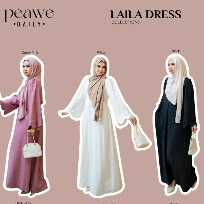 Baju Laila Dress 6 warna PeaweDaily