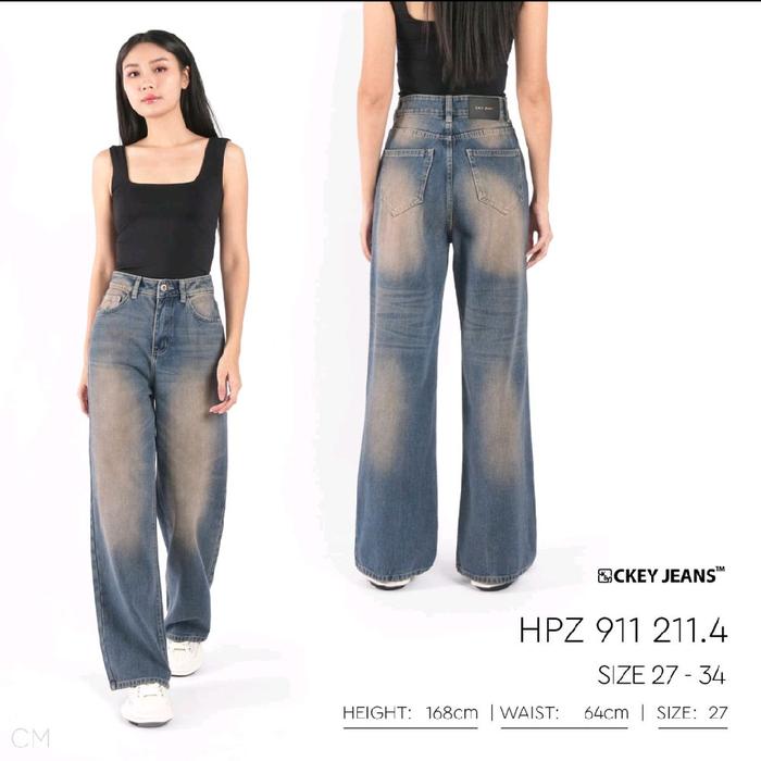 kulot baggy ckey Jeans Wanita