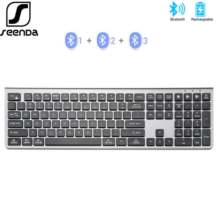 SeenDa Russian Spanish Bluetooth-compita Keyboard Rechargeable