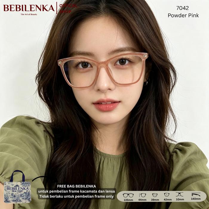 Kacamata Bebilenka Kode 2477 - 7042 , Free Bag Bebilenka, Tas Kacamata, Korea Kotak Kacamata Gaya, K