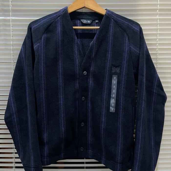 Uniqlo Needles Black Purple Stripe Cardigan