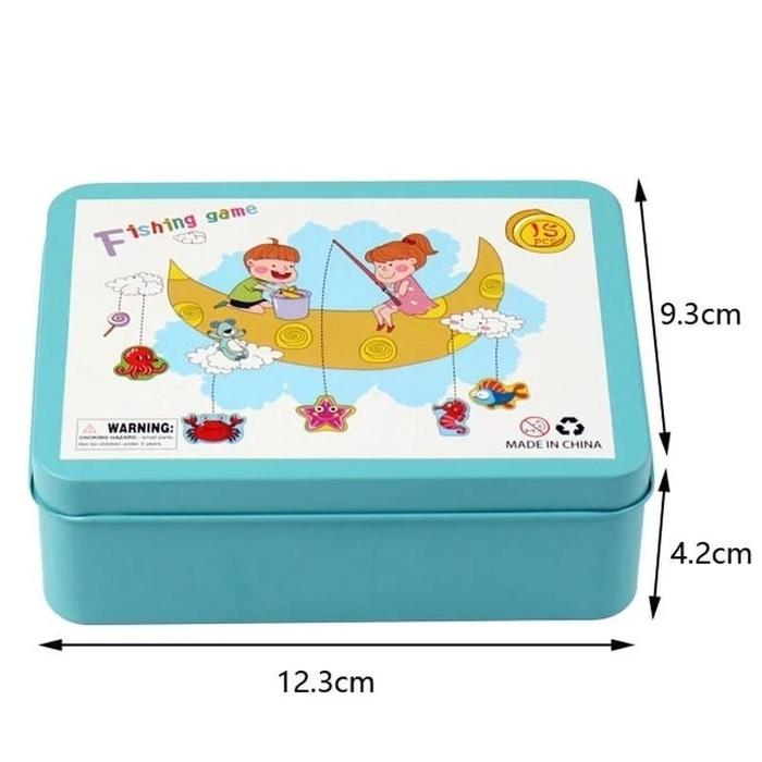 {BG} Mainan Anak Pancingan Ikan Magnet Kayu Edukasi Fishing Pancingan / Mainan Pancing Ikan Magnet /