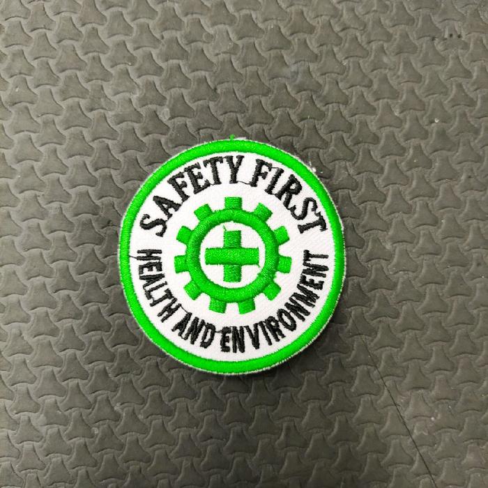 Logo Bordir Safety First K3 Bulet / Logo Safety First K3 / Bordir Logo Safety First K3 / Bordir Safe
