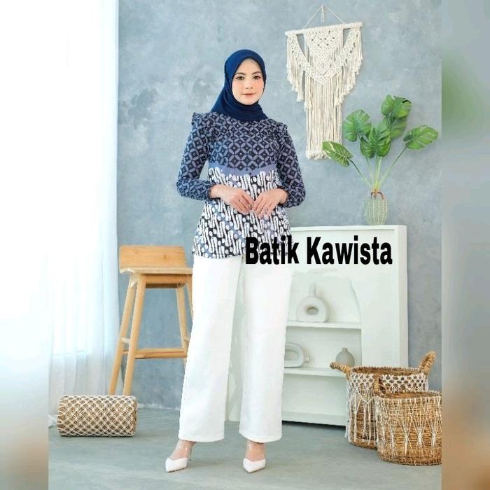 Batik Modern Wanita Kancing Depan Blus Parangayu by Batik Kawista