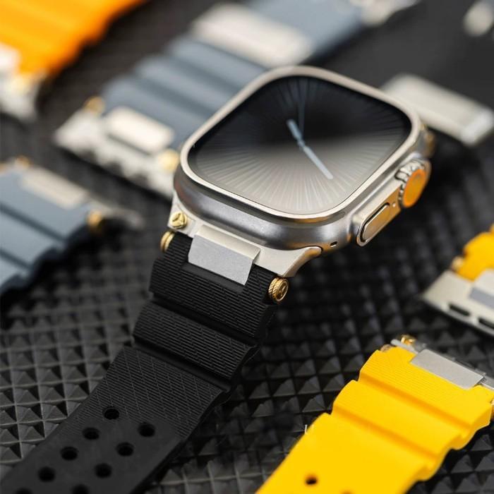STOK TERBATAS !!!! STRAP SILICONE RUBBER SPORT COCOK UNTUK JAM TANGAN APPLE WATCH 10 46MM 9 45MM 8 7