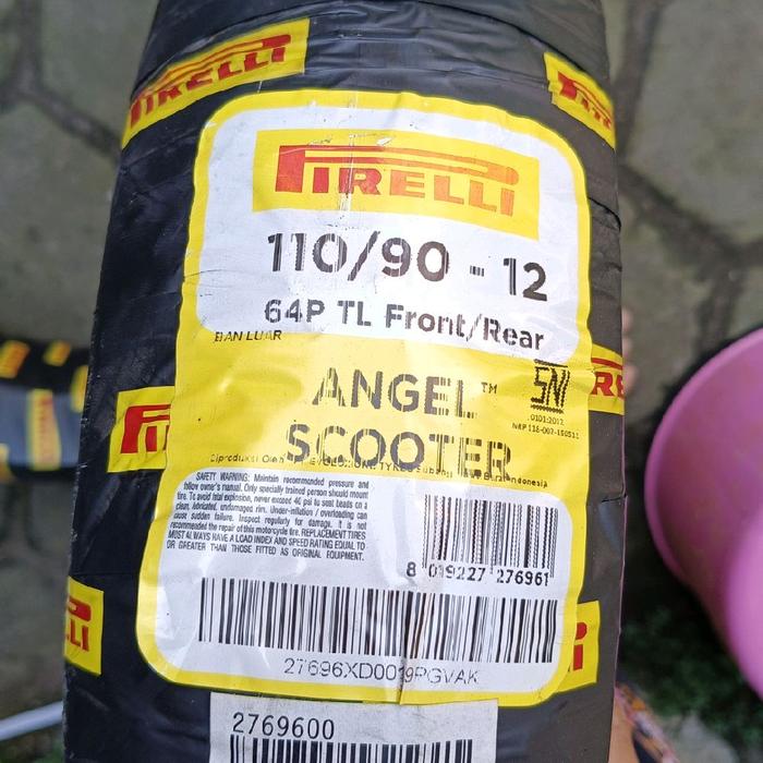 Ban ring 12 110/90 Ban ring 12 110/90 Pirelli Angel scooter thn produksi 2019