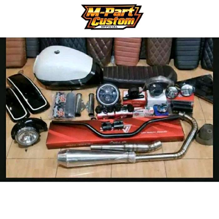 Paket Tangki Motor [GM] paket japstyle bobber bratstyle scrambler scramber full set Scorpio Tiger Me