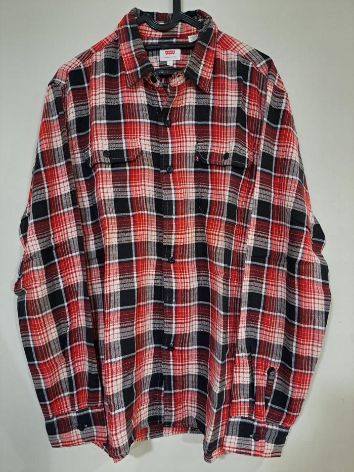 Levis Jackson Worker Flannel Shirt / Kemeja kotak - Kotak Pria size L Original Preloved (42)