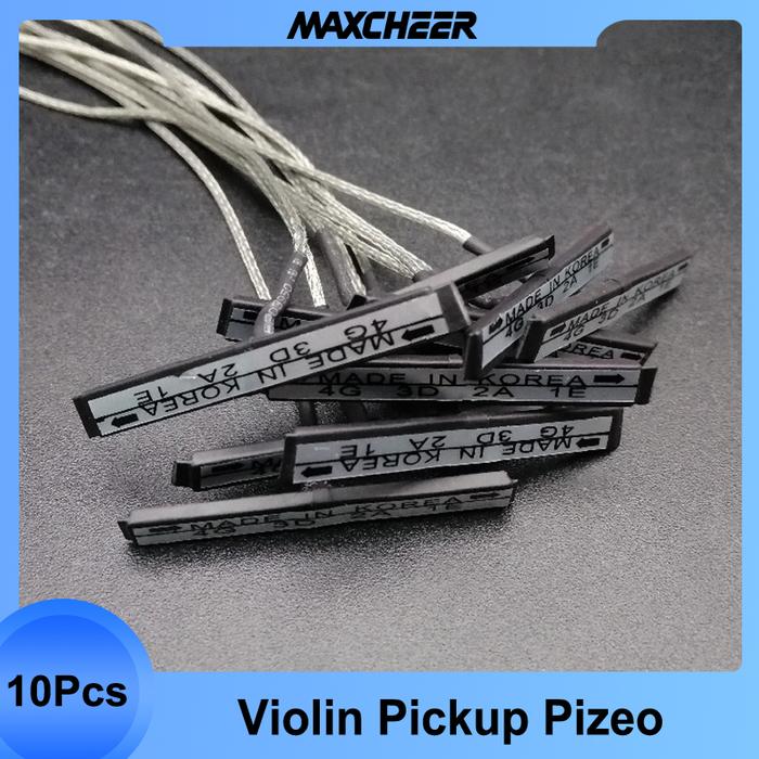 10Pcs High Sensitive Violin Pickup Piezo Violin Fiddle EQ Pickup