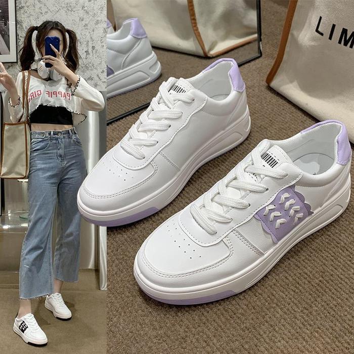 Gio Saverino Sepatu Sneakers Putih Korea Wanita Sporty Casual Meychan