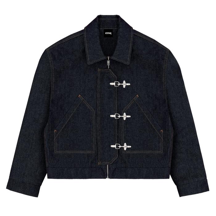 AFTERALL Fireman Clasp Jacket Denim FLAMES Work Jacket Denim Fireman clasp