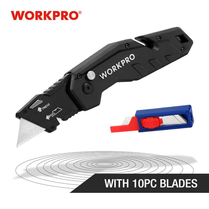 WORKPRO Folding Utility Knife Quick Change Blade Folding Knife