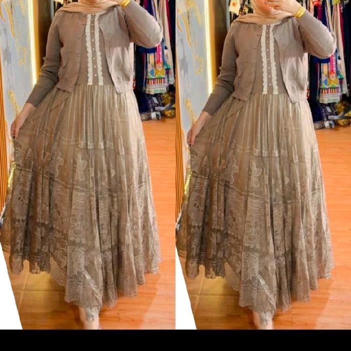gamis rajut import rompi premium