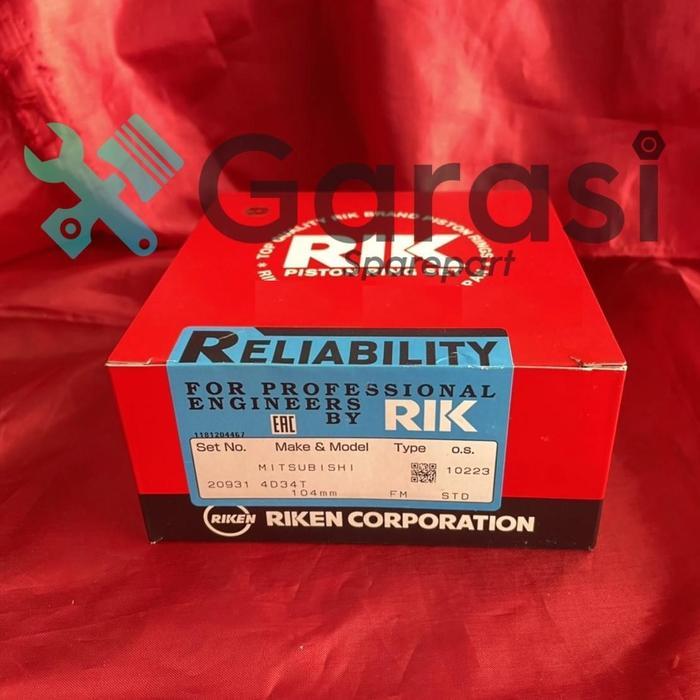 Ring Piston Ring Seher Mitsubishi Canter PS125 RIK JAPAN