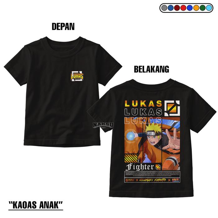 KAOS ANAK BAJU MLBB SKIN LUKAS NARUTO UNISEX BAHAN LEMBUT