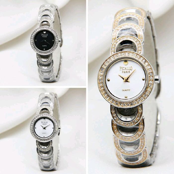 Picallo Paris Jam Tangan Wanita Model Terbaru dengan Desain Elegan dan Tali Stainless Steel