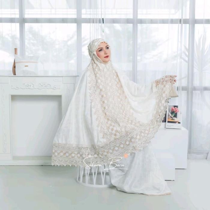 Sakura Mukena - super poil katun paris mukena rendah dewasa muslim motif cantik wanita Dewasa mewah