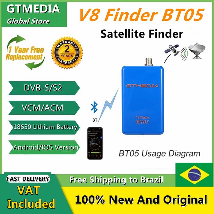 GTMEDIA V8 Finder BT05 Digital Satellite Finder DVB-S/S2 1080P Better