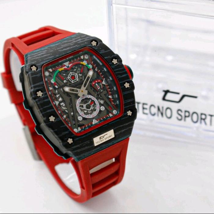 McLaren Jam Tangan Pria RM05 Analog dengan Tali Merah dan Desain Sporty untuk Gaya Modern